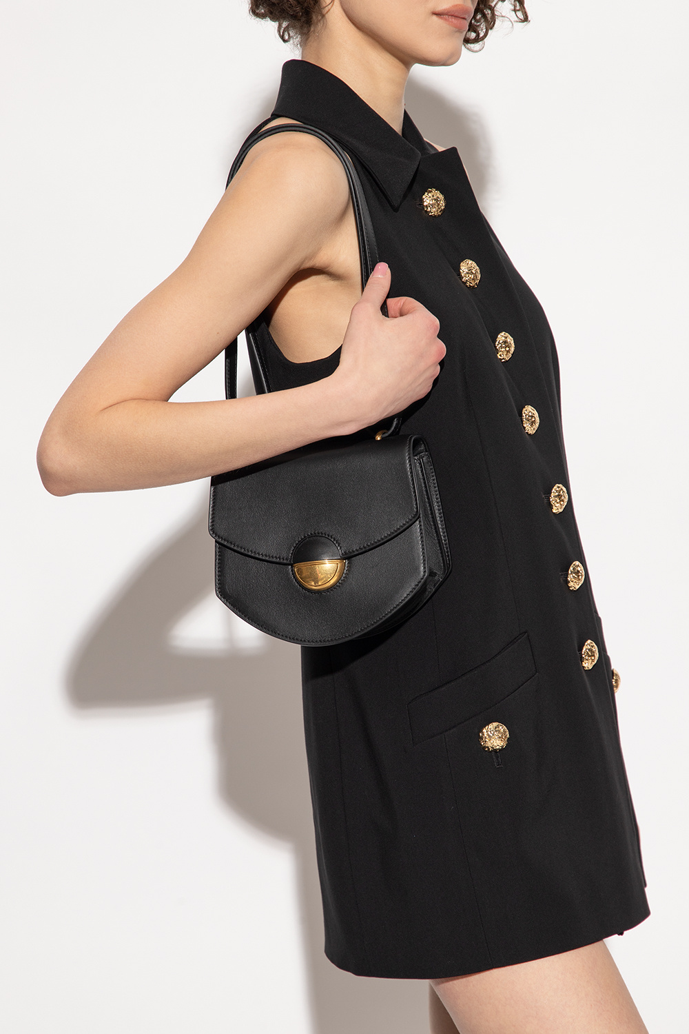 Black Round Mini shoulder bag Proenza Schouler Proenza